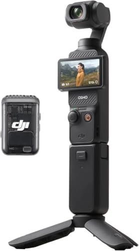 DJI Osmo Pocket 3 Creator Combo, 1'' CMOS, 4K Resolution/120fps Vlog Camera, 3-Axis Stabilization, Face/Object Tracking, Mic Included for Clear Sound, Digital Camera for YouTube : Electronics