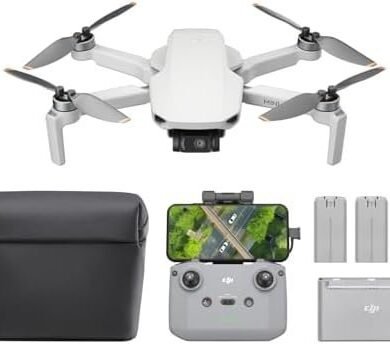 DJI Mini 4K Fly More Combo, Drone with 4K UHD Camera for Adults, Under 249 g, 3-Axis Gimbal Stabilization, 10km Video Transmission, Auto Return, 3 Batteries for 93-Min Max Flight Time, QuickShots : Toys & Games